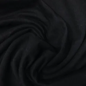 Black Bamboo Stretch French Terry Fabric - 280 GSM