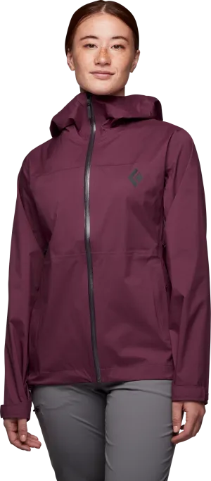 Black Diamond Women&#x27;s StormLine Stretch Rain Shell Jacket Blackberry | Buy Black Diamond Women&#x27;s StormLine Stretch Rain Shell Jacket Blackberry here | Outnorth