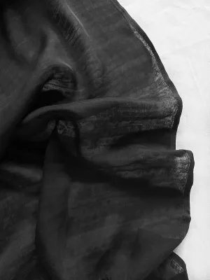 Black Double Gauze Silk