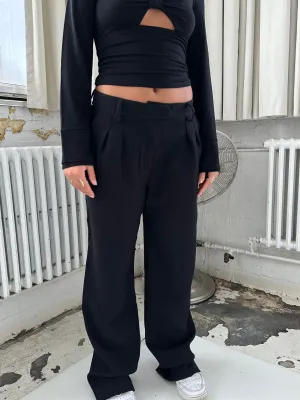 Blanca oversized suit pants - Black