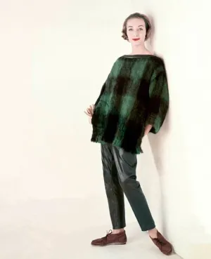 BONNIE CASHIN- 1958 Mohair & Leather Top, Size 8