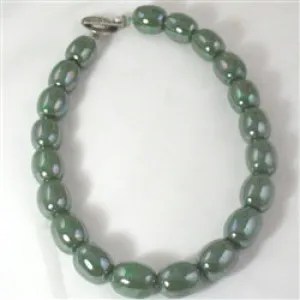 Bottle Green Statement Necklace Kazuri Fair Trade Beads