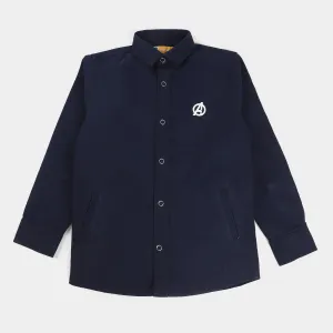 Boys Cotton Casual Shirt -NAVY