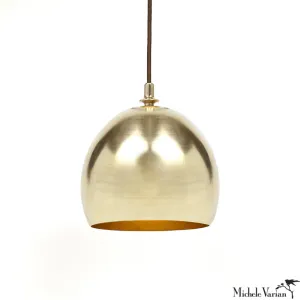 Brass Finial Dome Pendant Light