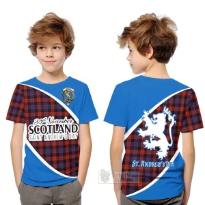 Brown (Broun) Family Crest Tartan Kid T-Shirt Celebrate Saint Andrew's Day in Style