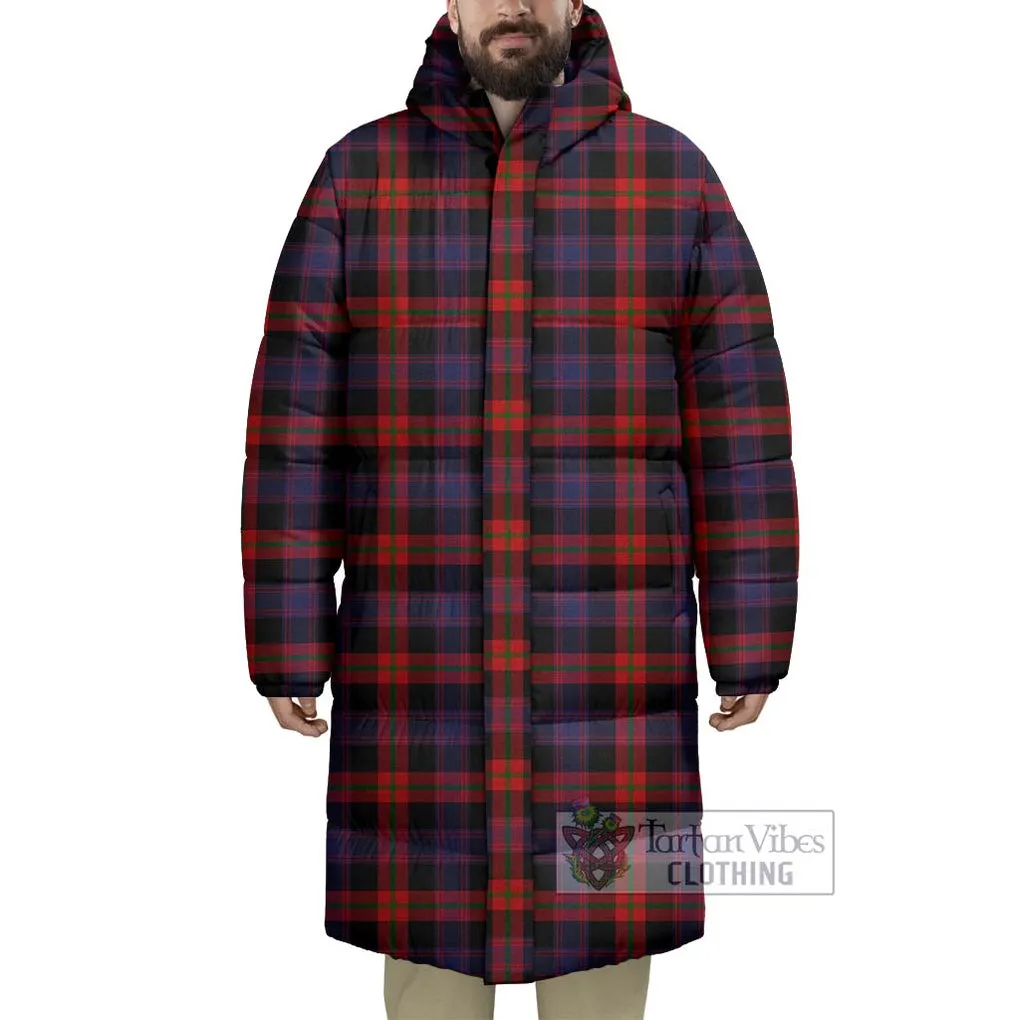 Brown (Broun) Tartan Long Down Jacket