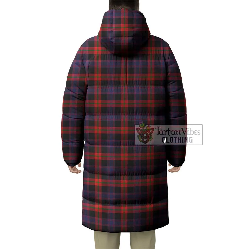 Brown (Broun) Tartan Long Down Jacket