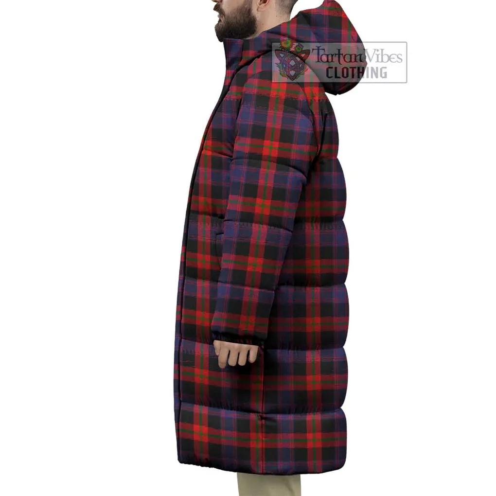 Brown (Broun) Tartan Long Down Jacket