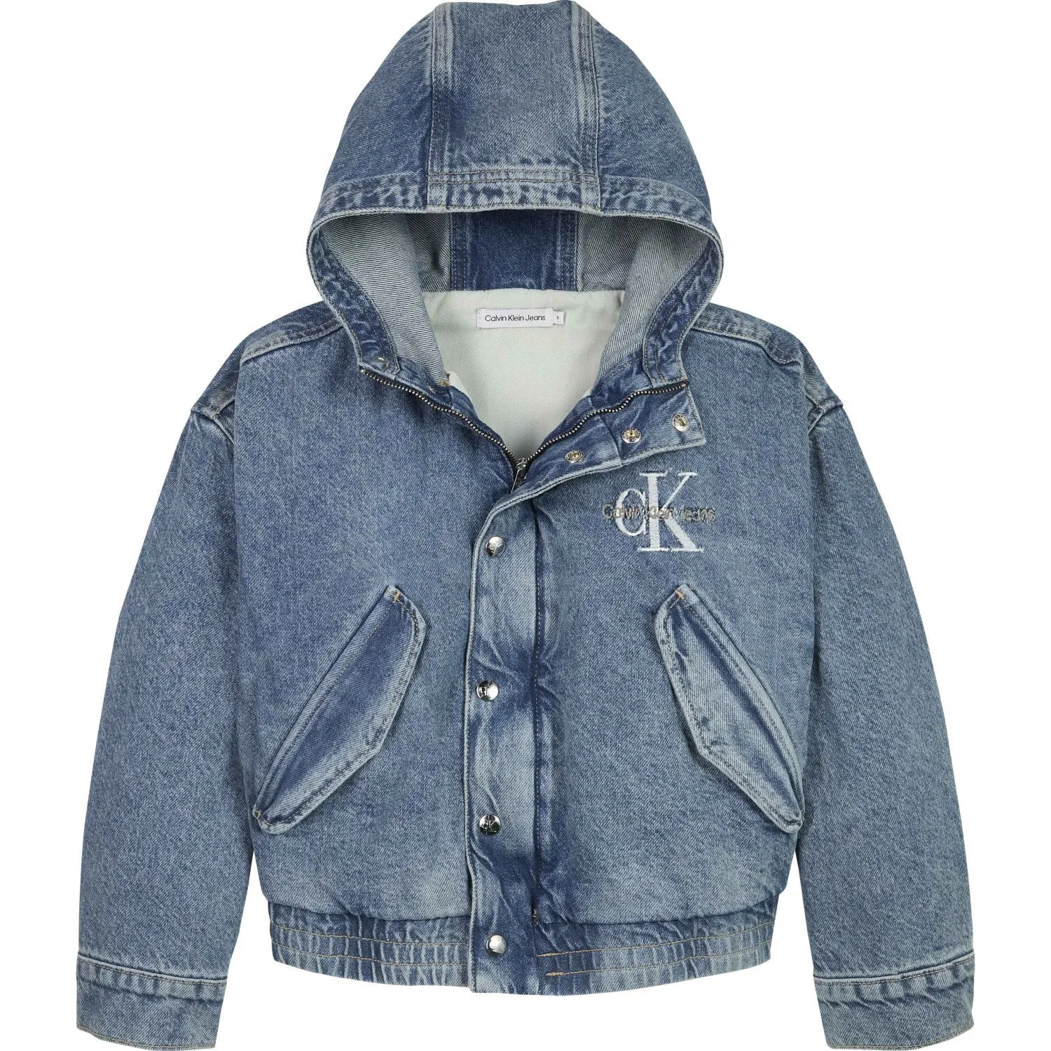 Calvin Klein Modern Blue Cf Denim Hooded Jacket