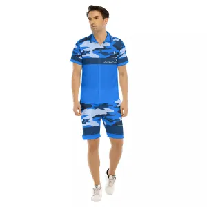 CAMOUFLAGE BLUE Men's Short Sleeve Shirt Sets