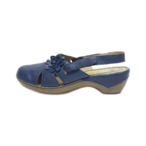 Caprice Slip Ons Leather Blue Colour For Women