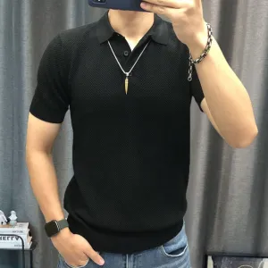 Casual Summer Slim Fit Solid Polo Shirt