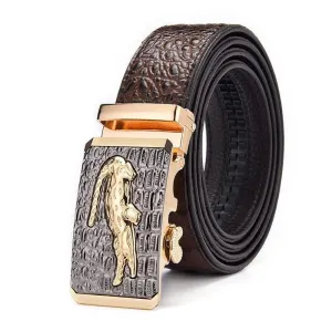 Ceinture de costume crocodile pour homme, modèle Niyaz