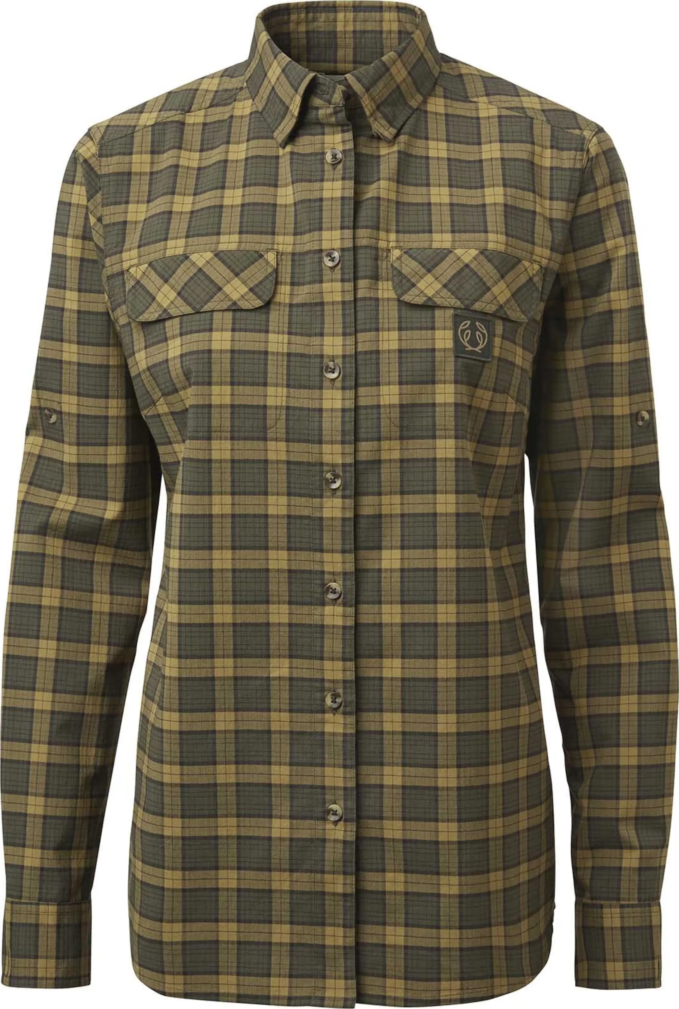Chevalier Women&#x27;s Creek Shooting Fit Coolmax Shirt Moss Checked | Buy Chevalier Women&#x27;s Creek Shooting Fit Coolmax Shirt Moss Checked here | Outnorth