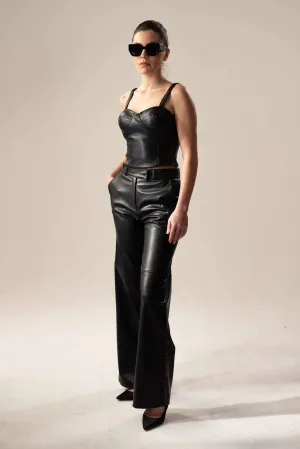 CHIARA VEGAN LEATHER BUSTIER