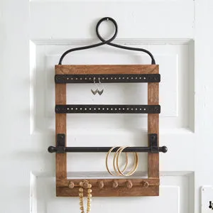 Chic Farmhouse Hanging Jewelry Organizer