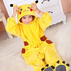 Children's Pokemon Smiling Pikachu Kigurumi