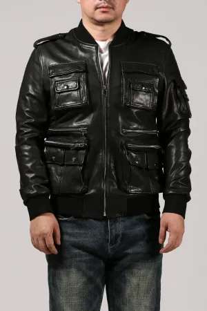 Classic Stylish Genuine Sheep Leather Jacket - Durable and Trendy