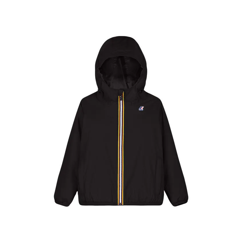 Claude - Kids Packable Full Zip Rain Jacket in Black