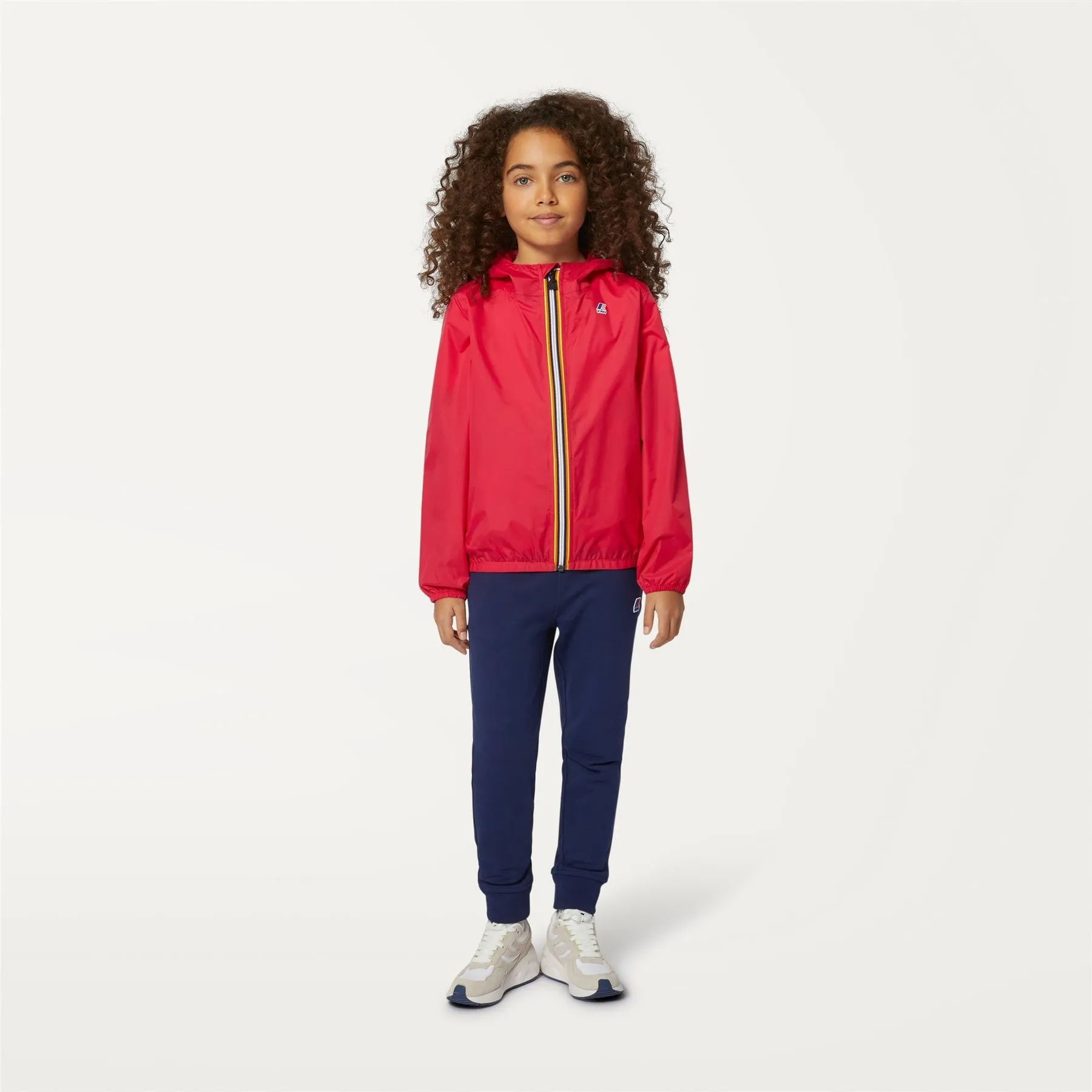 Claude - Kids Packable Full Zip Waterproof Rain Jacket in Red Berry