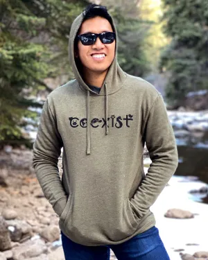 COEXIST Pull-over Unisex Olive Hoodie Sweatshirt