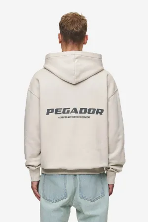 Colne Logo Oversized Hoodie Washed Light Beige Anthracite