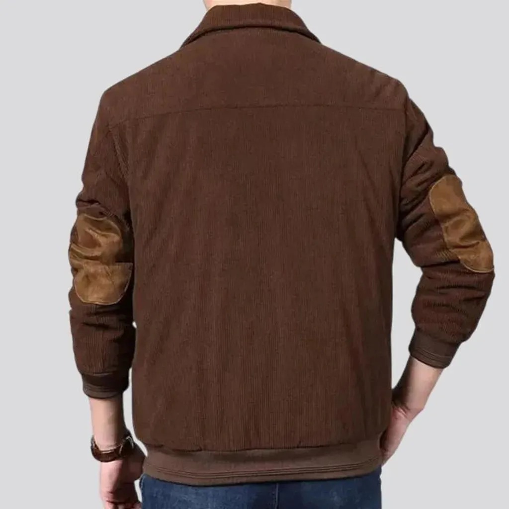 Colorful casual style men's corduroy bomber jacket