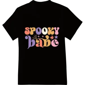Colorful Retro 'Spooky Babe' DTF Heat Transfer for Halloween