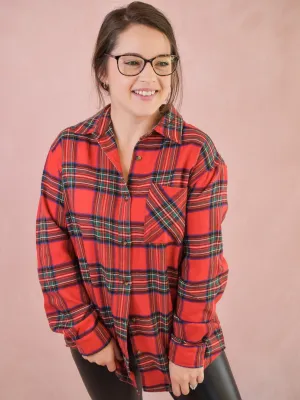 Comfort And Joy Plaid Top