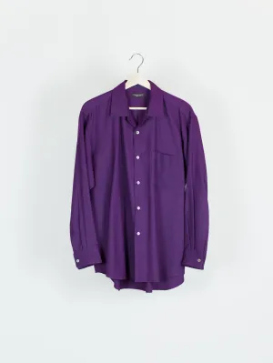 Comme des Garçons Homme Plus AW89 Purple Wool Twill Shirt