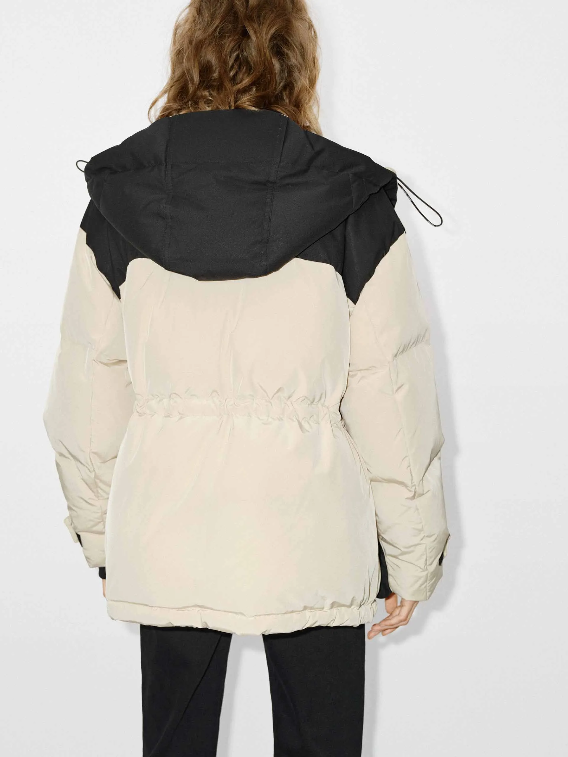 Contrast Hood Down Jacket