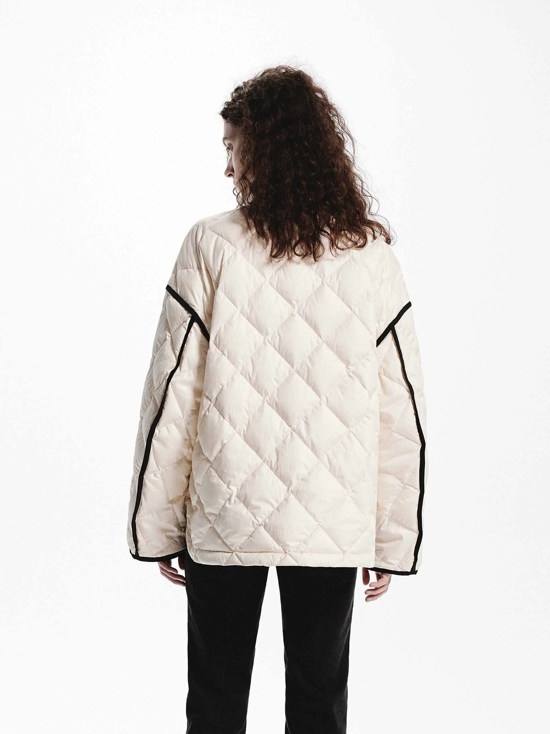 Contrast Quilted Down Jacket