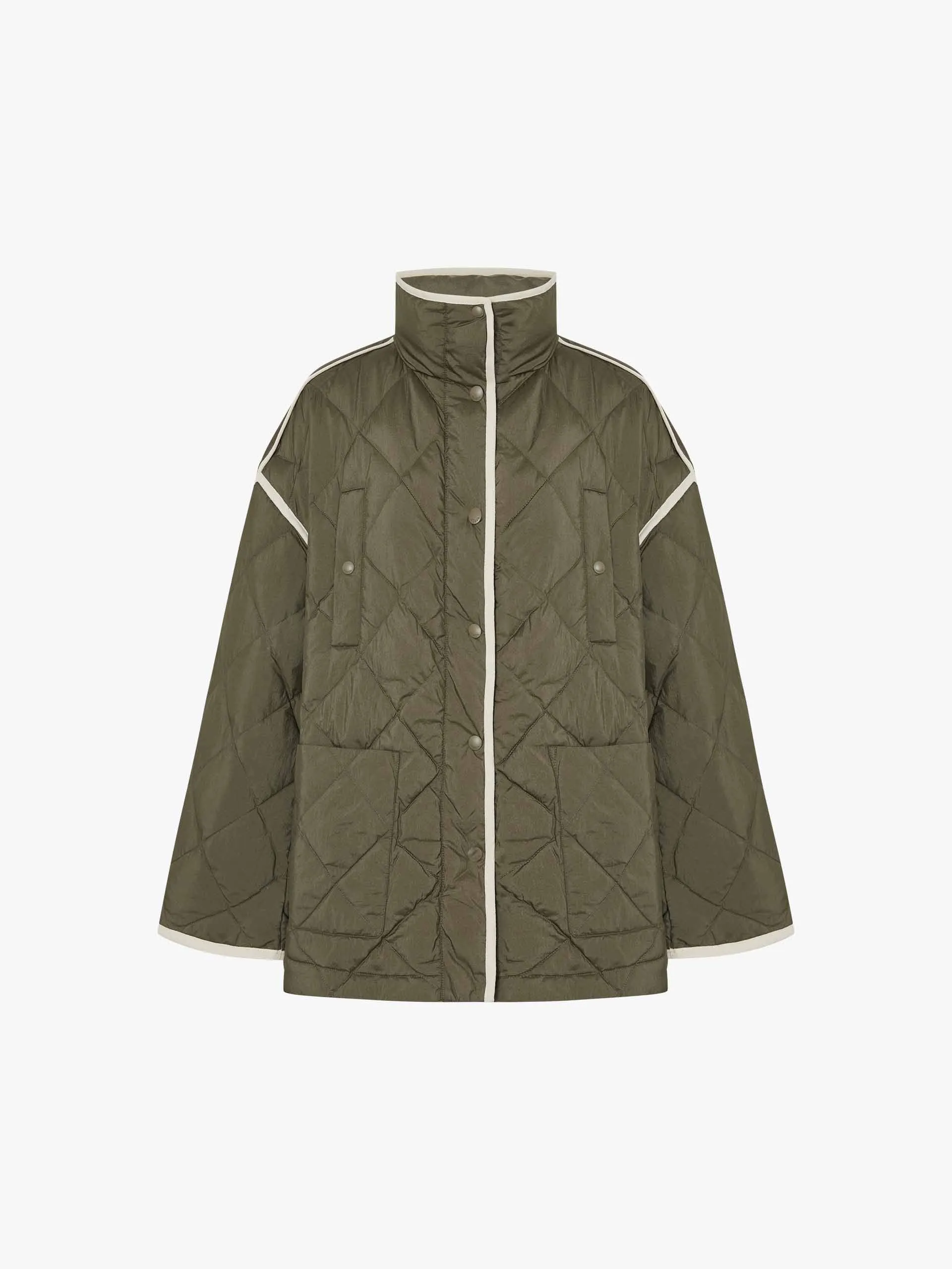 Contrast Quilted Down Jacket