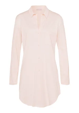 Cotton Deluxe Button Front Cotton Sleep Shirt | Crystal Pink 77958-1334