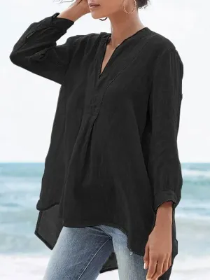 Cotton Linen Casual Shirt Top