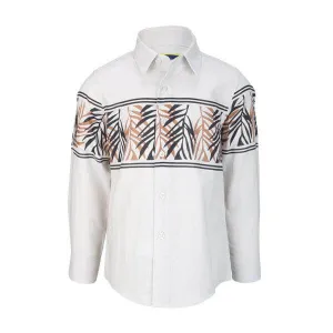 CREAM LONG SLEEVE SHIRT FOR BOYS