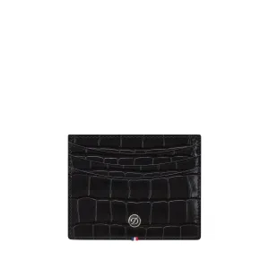 Croco Dandy black credit card holder