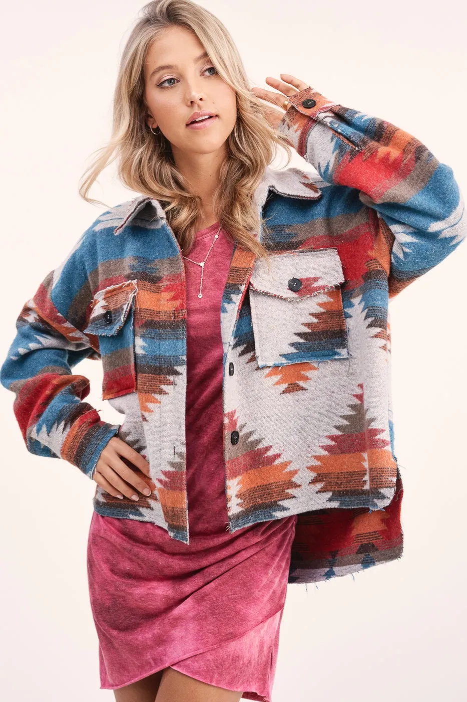 Cropped Body Eldora Aztec Jacket