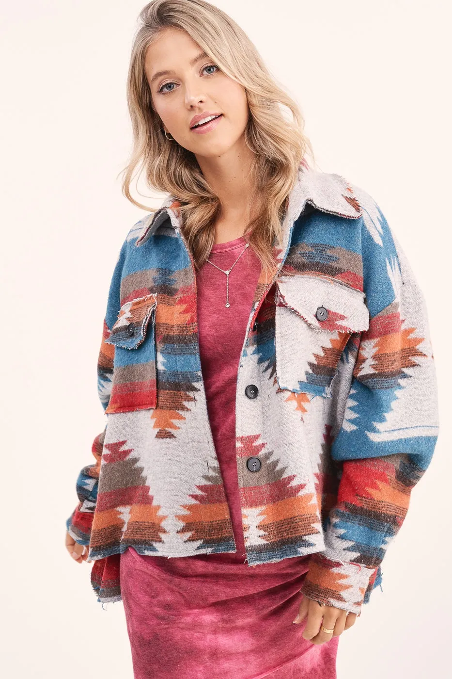 Cropped Body Eldora Aztec Jacket