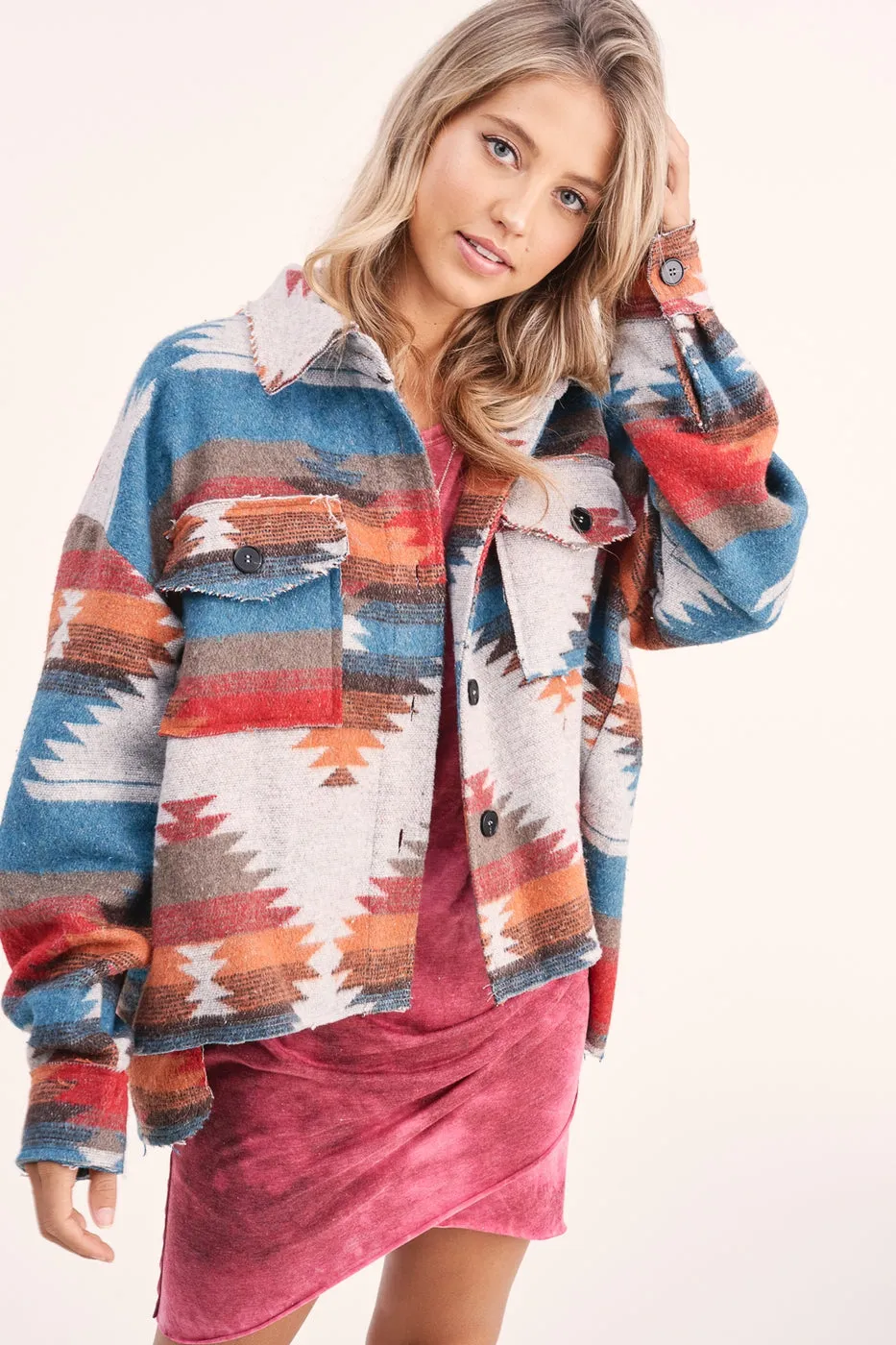 Cropped Body Eldora Aztec Jacket