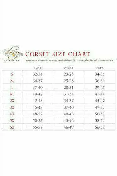 Daisy Corsets Top Drawer Elegant Ivory Embroidered Steel Boned Corset