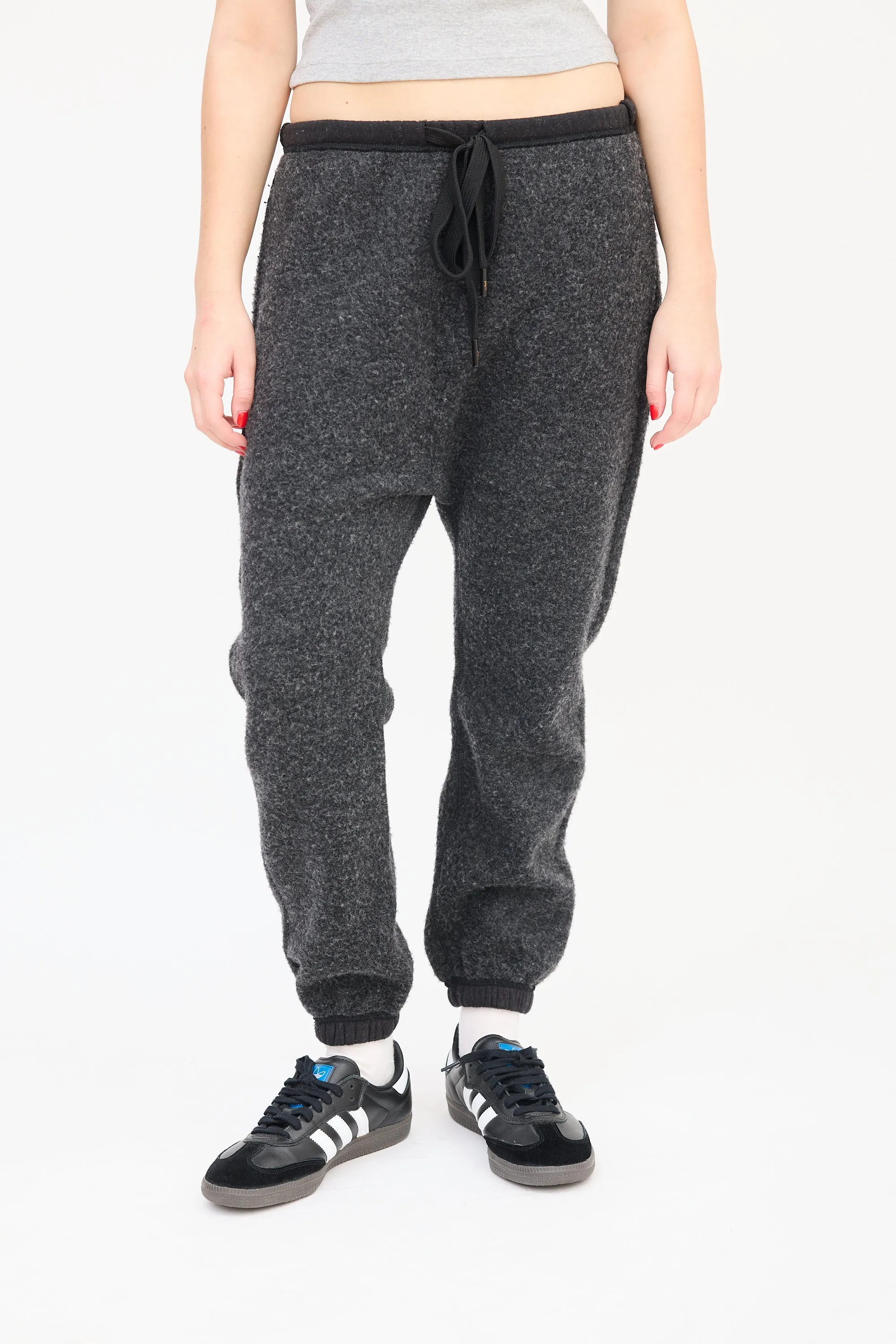 Dark Grey Fleece Drop Seat Sweat Pant