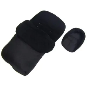 Deluxe 2in1 Universal Black Footmuff & Headhugger To Fit Mamas & Papas Acro