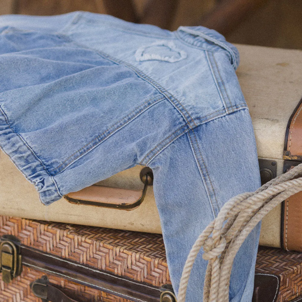 Denim Jacket - Light Washed Denim - Light Blue