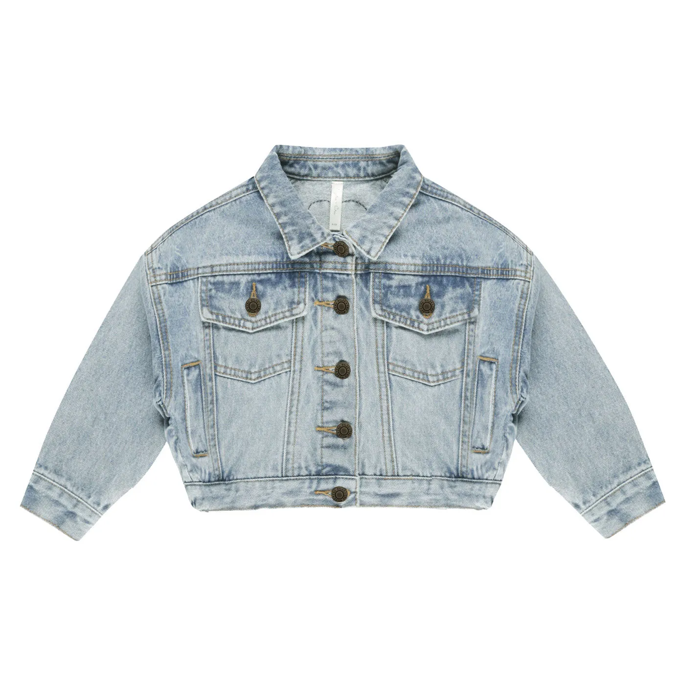 Denim Jacket - Light Washed Denim - Light Blue