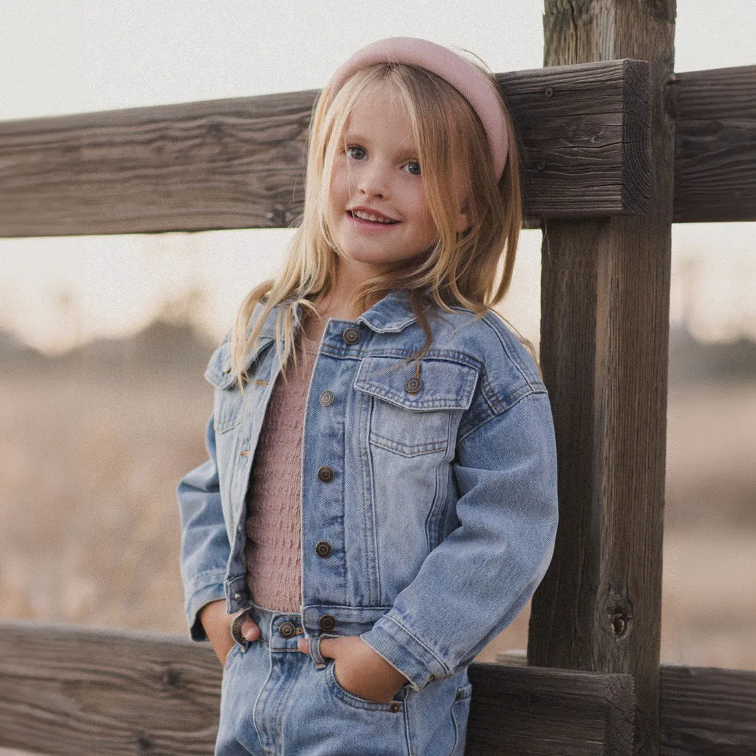 Denim Jacket - Light Washed Denim - Light Blue