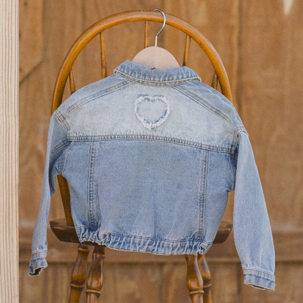 Denim Jacket - Light Washed Denim - Light Blue