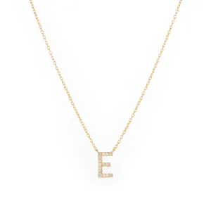 Diamond Pavé Initial Necklace