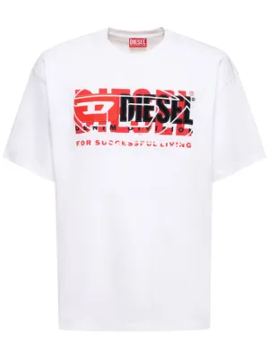 Diesel   Logo cotton jersey loose t-shirt 