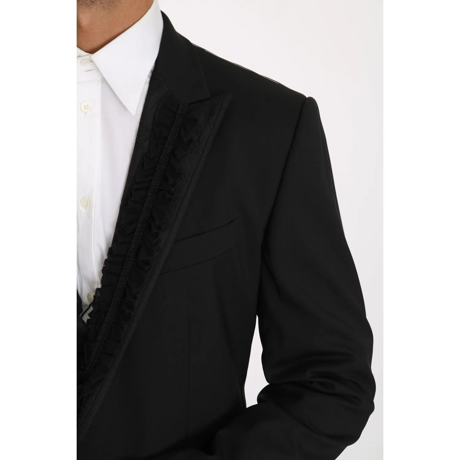 Dolce & Gabbana Elegant Black Slim Fit Martini Blazer Jacket